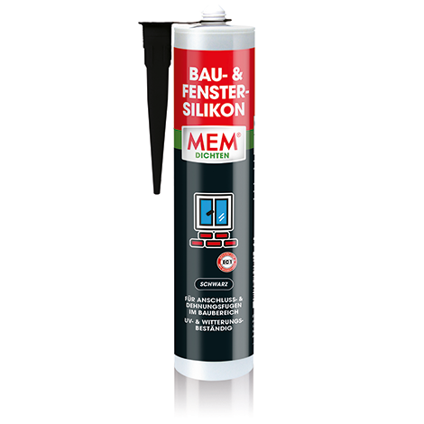 MEM Bau & Fenster Silikon 300ml schwarz