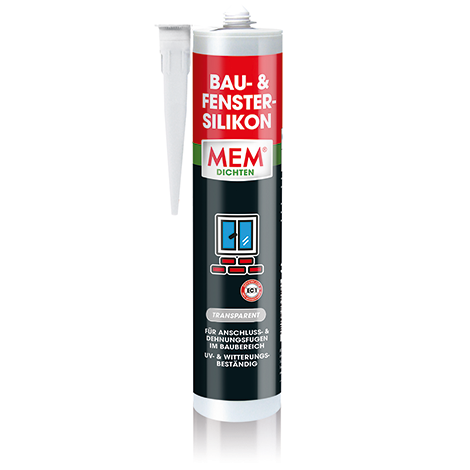 MEM Bau & Fenster Silikon 300ml transparent